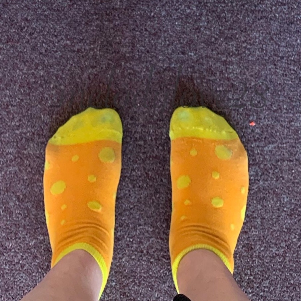 Orange/yellow ankle socks